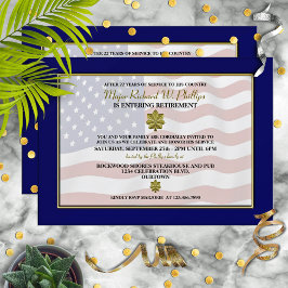 Gold Oak Leaf Party für militärische Altersvorsorg Einladung