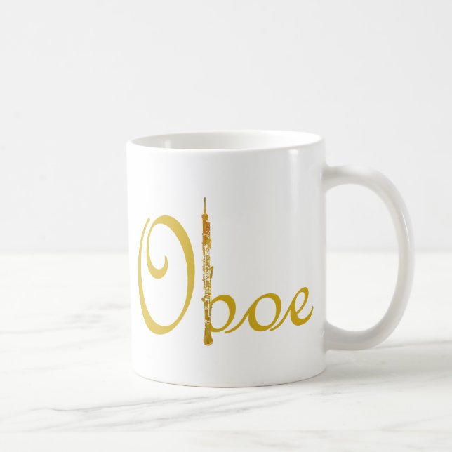 Gold Oboe Kaffeetasse (Rechts)
