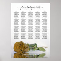 Gold Ocker Rose 20 Tabelle Hochzeitstabelle