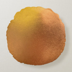 Gold- oder Folienfarbe Textur Hintergrund abstrakt Rundes Kissen
