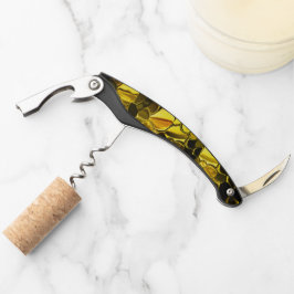 Gold oder gelbe Halbkreise. Kellnermesser