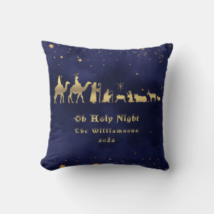 Gold Oh Heilige Nacht Weihnachten individuell ange Kissen