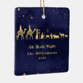 Gold Oh Heilige Nacht Weihnachtsschmuck Keramik