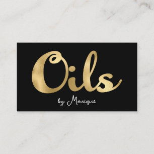 Gold Oils Business Card für Schwarze und Imitate Visitenkarte