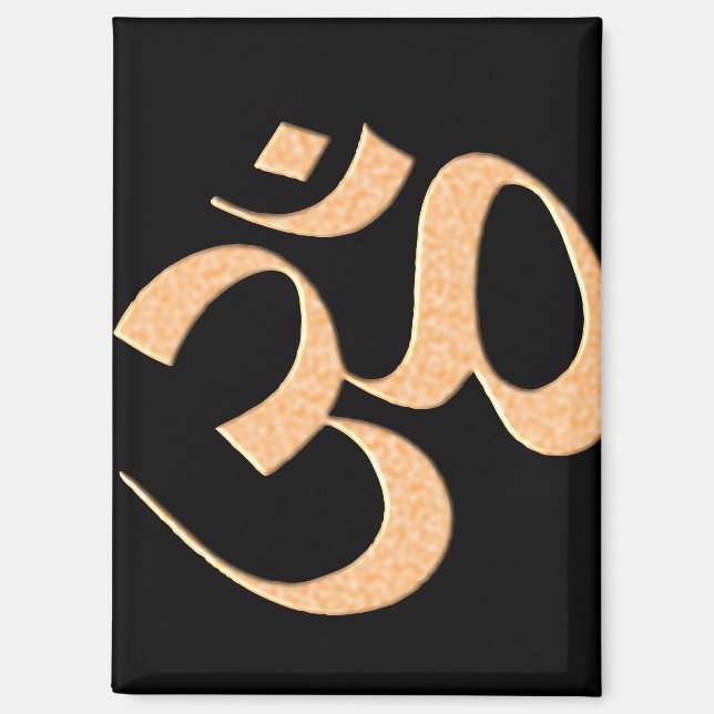 Gold Om  Magnet (Vorderseite)
