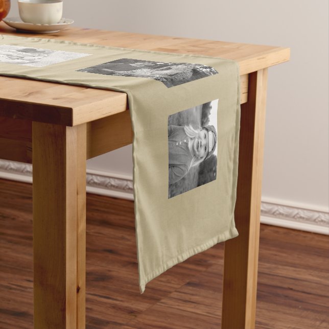 Gold Oma's Best Gifts Ever Collage Foto Mittelgroßer Tischläufer (Beispiel)