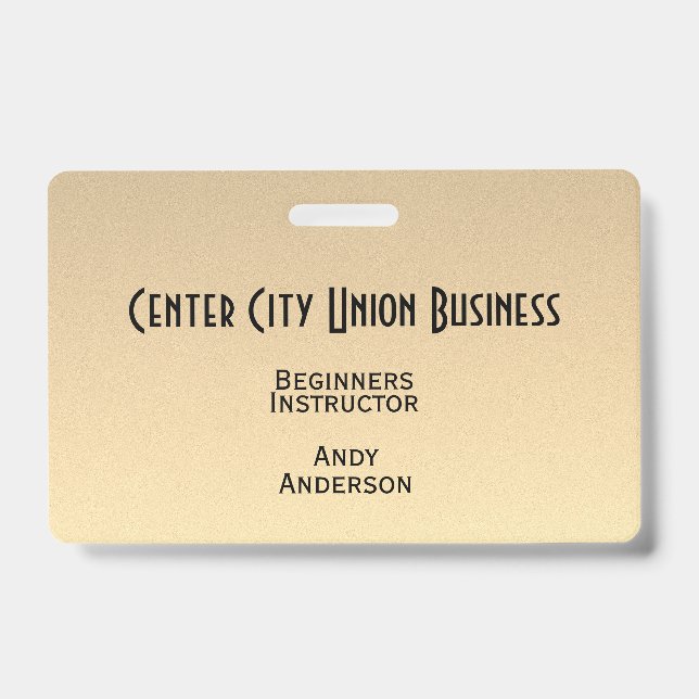 Gold Ombre Ausweis (Vorderseite)