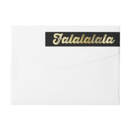Gold Ombre Bold Falalalala Moderne Urlaubsadresse