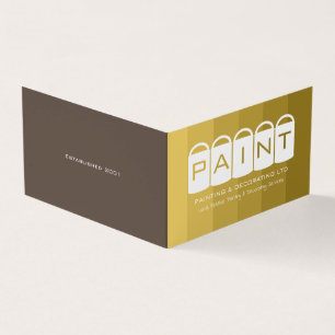 Gold Ombre, farbige Eimer, Maler und Dekorator Visitenkarten