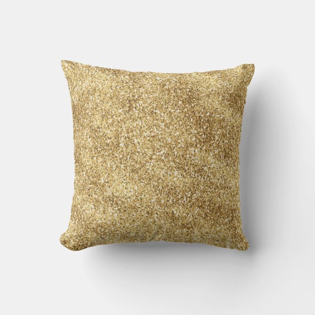 Gold Ombre Glitzer   Kissen (Vorderseite)