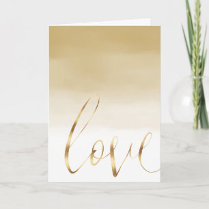 Gold Ombre Liebe Karte