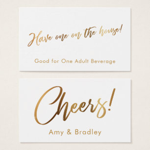 Gold on White manuscrit Script Boire des billets