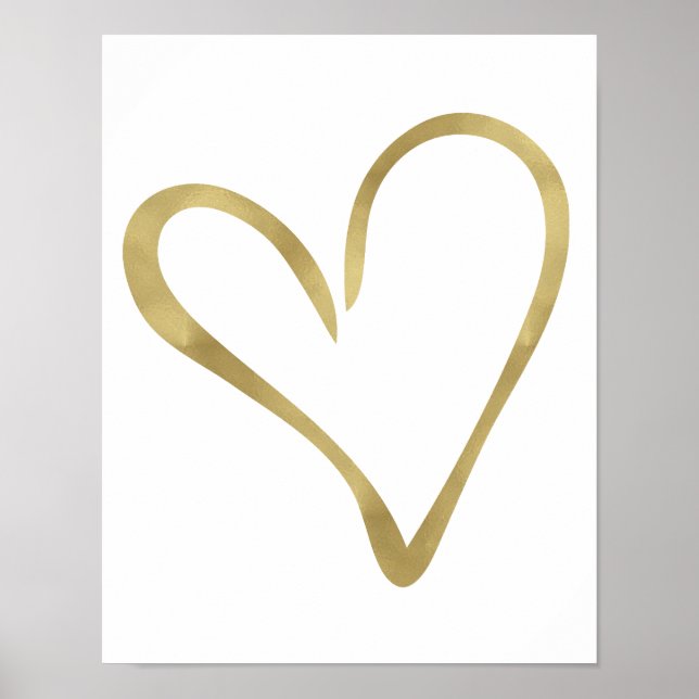 Gold Open Heart I Poster (Vorne)