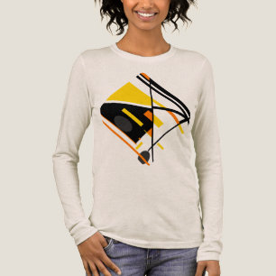 Gold Orange Black Abstrakt Art Diamant Design Tri-Blend Shirt