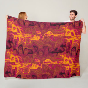 Gold Orange Fire Stone Fleecedecke