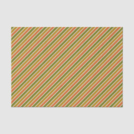 Gold, Orangen, grün gestreift Seidenpapier
