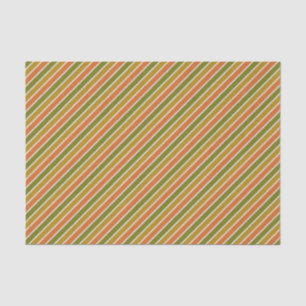 Gold, Orangen, grün gestreift Seidenpapier