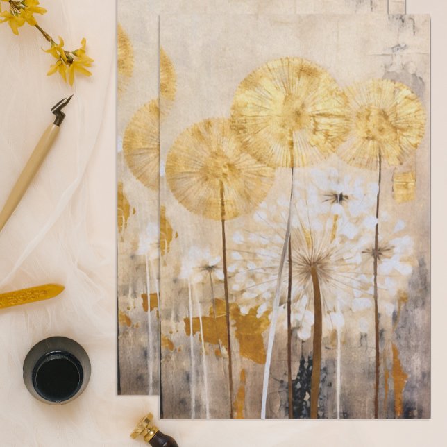 Gold Oriental Floral Modern Seidenpapier (Von Creator hochgeladen)