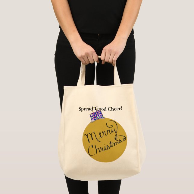 Gold Ornament Ball Cheer Tragetasche (Vorderseite (Produkt))