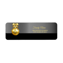 Gold Ornament Holiday Rücksendeadresse Etikett