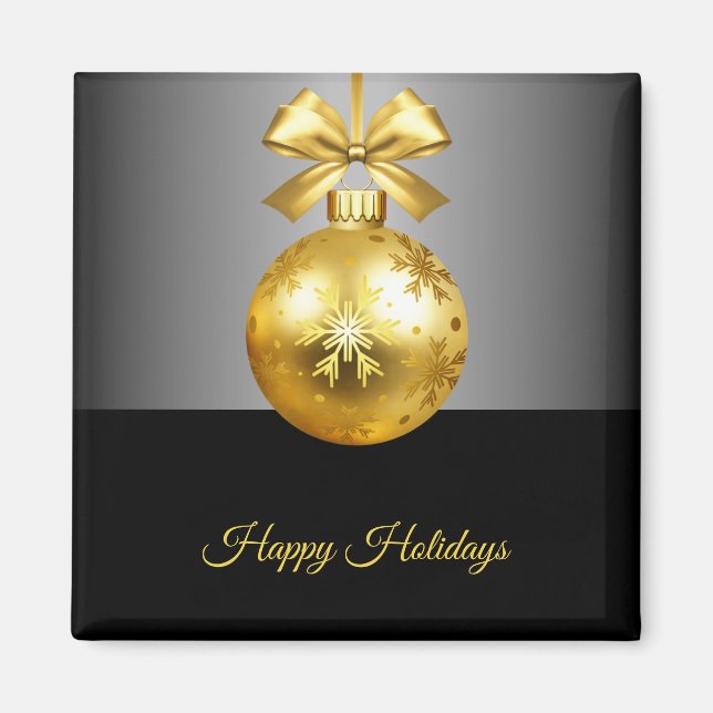 Gold Ornament Weihnachtsfest Magnet (Vorne)