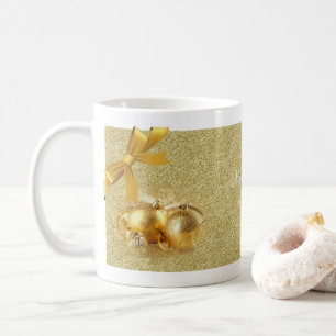 Gold-Ornament Weihnachtszeit-Tasse Kaffeetasse