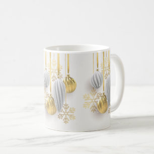 Gold Ornamente Weihnachten Kaffeetasse