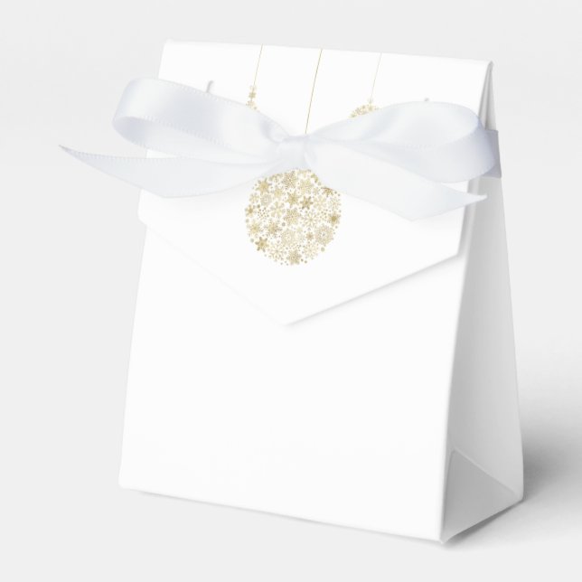 Gold Ornamente Weihnachtsfeier Gefallen Geschenkschachtel (Vorderseite)