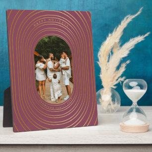 Gold Oval Frame Custom Foto Family Weihnachten Fotoplatte