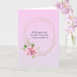 Gold Oval Frame Muttertag Karte
