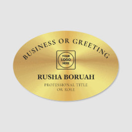 Gold Oval Logo Mitarbeiter Badge Namensschilder Namensschild