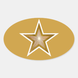 "Gold" - ovale Aufkleber gelb