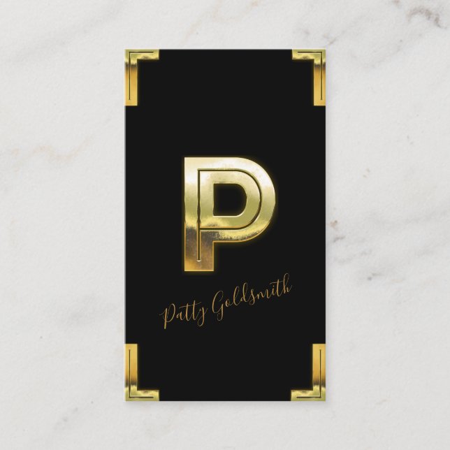 Gold P - Visitenkarte für den Erstflug und die Gre (Vorderseite)