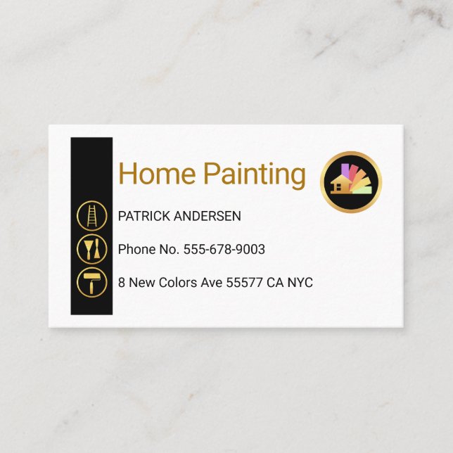 Gold Painting Icons On Vertical Wall Visitenkarte (Vorderseite)