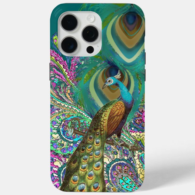 Gold Paisley Peacock & Feather iPhone 6 title_seo2 (Rückseite)