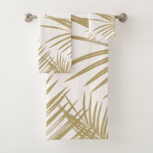 Gold Palm Blätter Traum #1 #tropical Badhandtuch Set