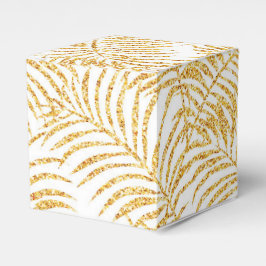 Gold Palm Gift Favor Box Geschenkschachtel
