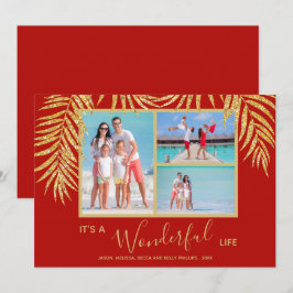 Gold Palms Foto Collage Weihnachten