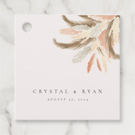 Gold Pampas Grass Wedding Guest Paper Geschenk C10 Geschenkanhänger