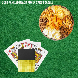 Gold Paneel Black Spielkarten