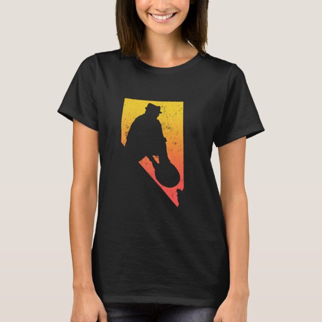 Gold Panner Nevada Staat Silhouette - Goldvorberei T-Shirt (Vorderseite)