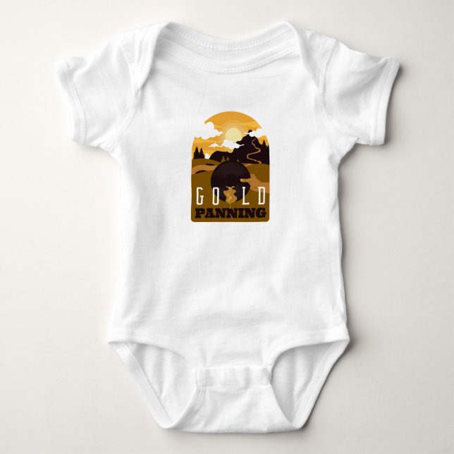 Gold Panning Baby Strampler (Vorderseite)