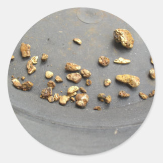Gold Panning Runder Aufkleber