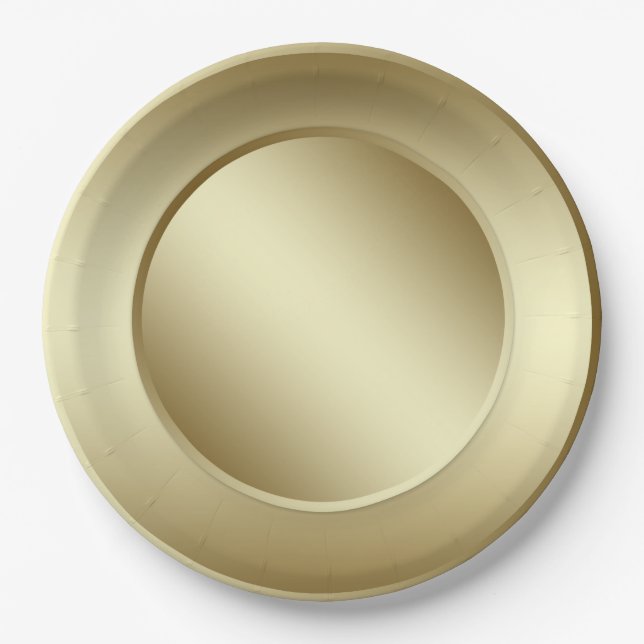 Gold Pappteller (Vorderseite)