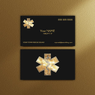 Gold Paramedic EMT EMS Visitenkarte
