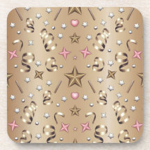 Gold Party feiert Untersetzer Set