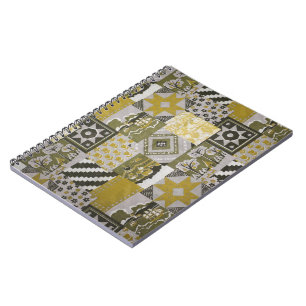 Gold Patchwork-Notebook Notizblock