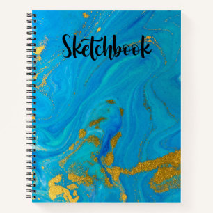 Gold Pattern School Sketchbook Notizbuch