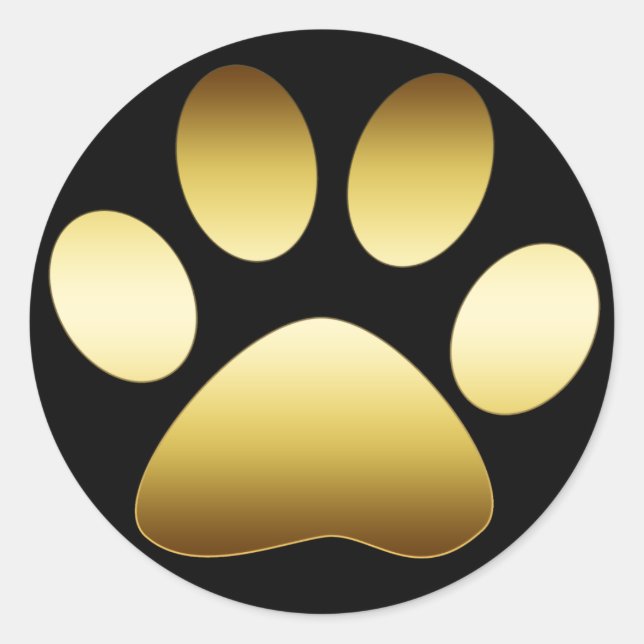 GOLD PAW DRUCKEN RUNDER AUFKLEBER (Vorderseite)