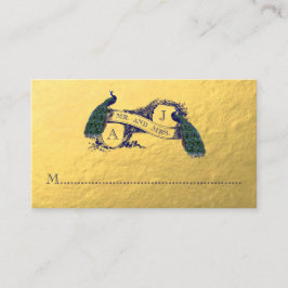 Gold Peacock Wedding Platzkarte